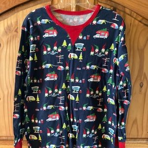 Men Wondershop blue red holidays gnome 2 piece pajamas size M